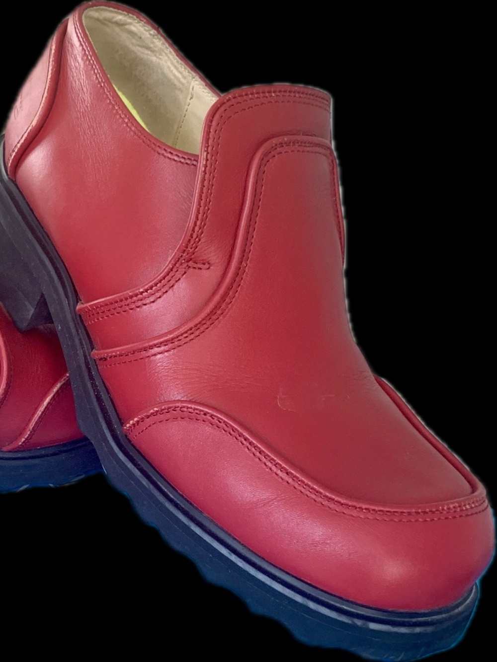 Fleuvog Red Leather Y2K F-Shoes - Picture 9 of 10
